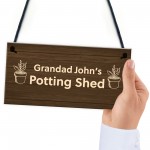 Personalised Potting Shed Sign Hanging Garden Shed Greenhouse