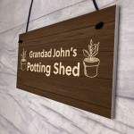 Personalised Potting Shed Sign Hanging Garden Shed Greenhouse