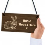 Personalised Sign For Rabbit Hutch Garden Sign Gift For Family