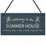 Novelty Summer House Signs Garden Shed Plaques Home Decor