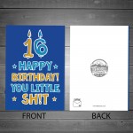 Funny 16th Birthday Card For Him Her Daughter Son Rude Card