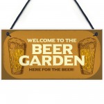 Funny Beer Garden Sign Home Bar Man Cave Garden Plaque Beer