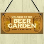 Funny Beer Garden Sign Home Bar Man Cave Garden Plaque Beer