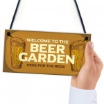 Funny Beer Garden Sign Home Bar Man Cave Garden Plaque Beer