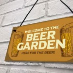 Funny Beer Garden Sign Home Bar Man Cave Garden Plaque Beer