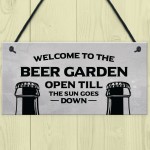 Beer Garden Sign Funny Home Bar Man Cave Garden Plaque Beer