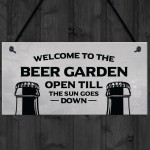 Beer Garden Sign Funny Home Bar Man Cave Garden Plaque Beer