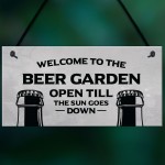 Beer Garden Sign Funny Home Bar Man Cave Garden Plaque Beer