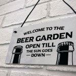 Beer Garden Sign Funny Home Bar Man Cave Garden Plaque Beer