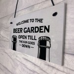 Beer Garden Sign Funny Home Bar Man Cave Garden Plaque Beer