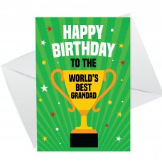 Novelty Birthday Card For Grandad Worlds Best Grandad Card