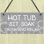 Shabby Chic Hot Tub Sign Funny Hot Tub Accessories Garden Sign