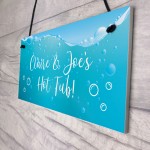 Fun Hot Tub Sign Accesories Personalised Garden Summerhouse