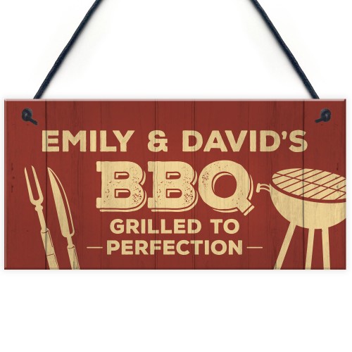 Funny BBQ Sign For Garden Personalised Man Cave Shed Sign