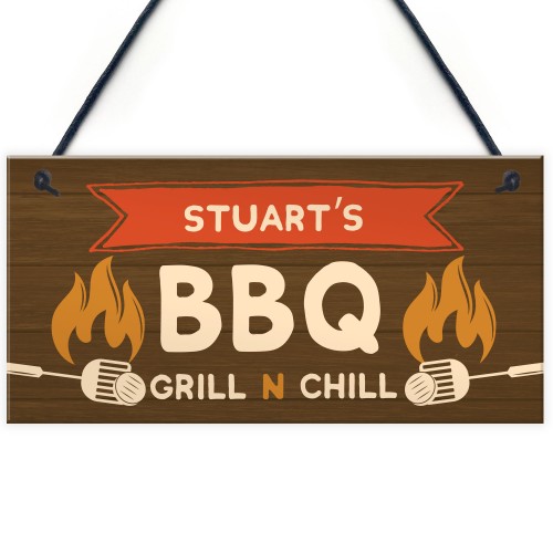 Personalised Funny BBQ Sign Garden Plaque Man Cave Shed Sign