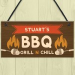 Personalised Funny BBQ Sign Garden Plaque Man Cave Shed Sign