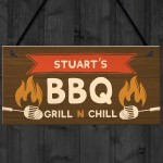 Personalised Funny BBQ Sign Garden Plaque Man Cave Shed Sign