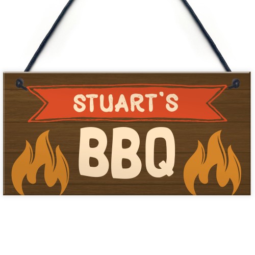 Garden Plaque Personalised BBQ Sign Man Cave Shed Sign Dad Gift
