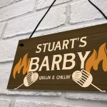 Funny Personalised BARBY Sign BBQ Man Cave Garden Shed Sign