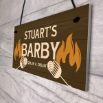 Funny Personalised BARBY Sign BBQ Man Cave Garden Shed Sign