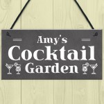 Personalised Cocktail Garden Sign Summerhouse Home Bar Sign