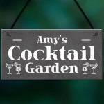 Personalised Cocktail Garden Sign Summerhouse Home Bar Sign