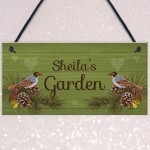 Personalised Garden Shed Summerhouse Bird Sign New Home Gift