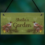 Personalised Garden Shed Summerhouse Bird Sign New Home Gift