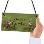 Personalised Garden Shed Summerhouse Bird Sign New Home Gift
