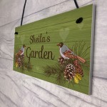 Personalised Garden Shed Summerhouse Bird Sign New Home Gift