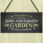 Personalised Welcome Garden Signs Home Decor Sign For Garden