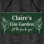 Personalised Gin Garden Signs Home Decor Gifts Novelty Home Bar 