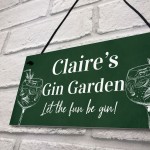 Personalised Gin Garden Signs Home Decor Gifts Novelty Home Bar 