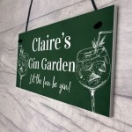 Personalised Gin Garden Signs Home Decor Gifts Novelty Home Bar 