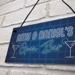 Personalised Home Bar Decor Sign Novelty Open Bar Plaque