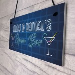 Personalised Home Bar Decor Sign Novelty Open Bar Plaque