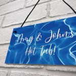 Personalised Hot Tub Lazy Spa Decor Signs Garden Hanging Signs