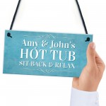 Hot Tub PERSONALISED Sign Gift Novelty Garden Hanging Sign