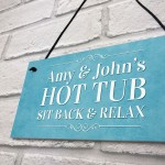 Hot Tub PERSONALISED Sign Gift Novelty Garden Hanging Sign
