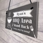 Personalised BBQ Area Sign Novelty Garden Decor Signs Barbecue