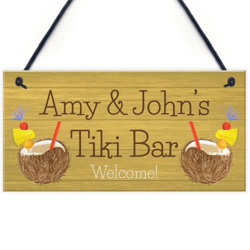 Personalised Tiki Bar Garden Sign Home Decor Signs For Garden 