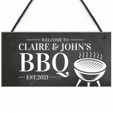 Personalised BBQ Garden Sign Novelty Home Decor Plaques Gifts