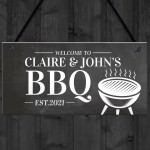 Personalised BBQ Garden Sign Novelty Home Decor Plaques Gifts