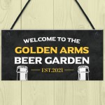 PERSONALISED Beer Garden Pub Sign Novelty Garden Home Bar