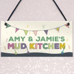 Childs Mud Kitchen Sign Personalised Garden Shed Sign Son Gift