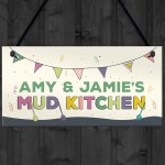 Childs Mud Kitchen Sign Personalised Garden Shed Sign Son Gift