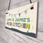 Childs Mud Kitchen Sign Personalised Garden Shed Sign Son Gift