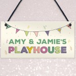 Quirky Playhouse Sign Personalised Garden Shed Summerhouse