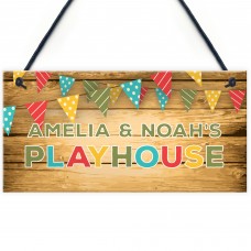 Childs Playhouse Sign Personalised Garden Shed Sign Son Daughter