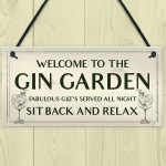 Gin Garden Welcome Sign Home Bar Garden Sign Bar Decor Gift